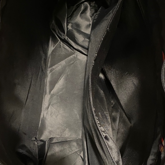 Stylish Black Tote Bag with Bamboo Handles - Picture 9 of 12